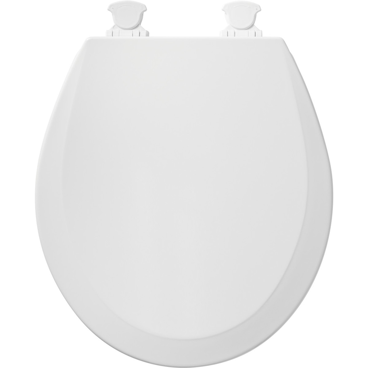 Bemis 500EC 000 Wood Round Toilet Seat in White Bemis 500EC 000 Wood Round Toilet Seat in White