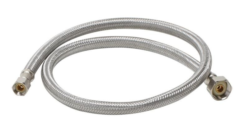 Braided Stainless Steel 3-ft Faucet Connector with 3/8-in Compression Thread x 1/2-in IP Straight Thread