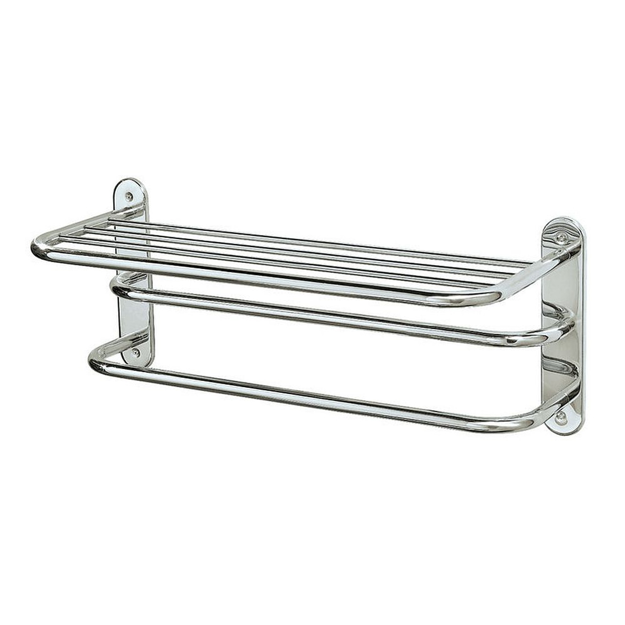 26-1/2 Inch Double Towel Rack with Top Shelf in Chrome 26-1/2 Inch Double Towel Rack with Top Shelf in Chrome