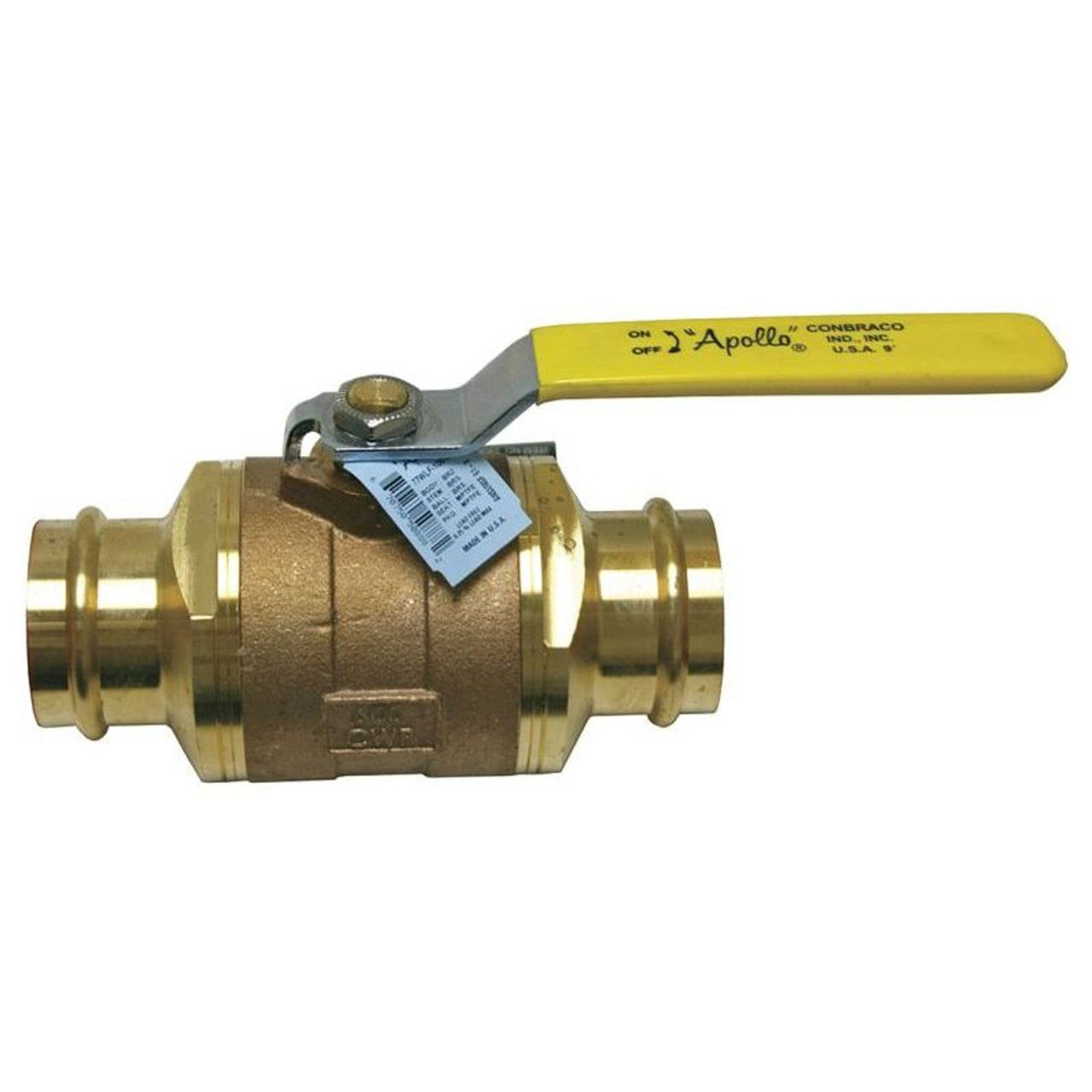 Bronze Ball Valve, Inline, Press, 1-1/4-in