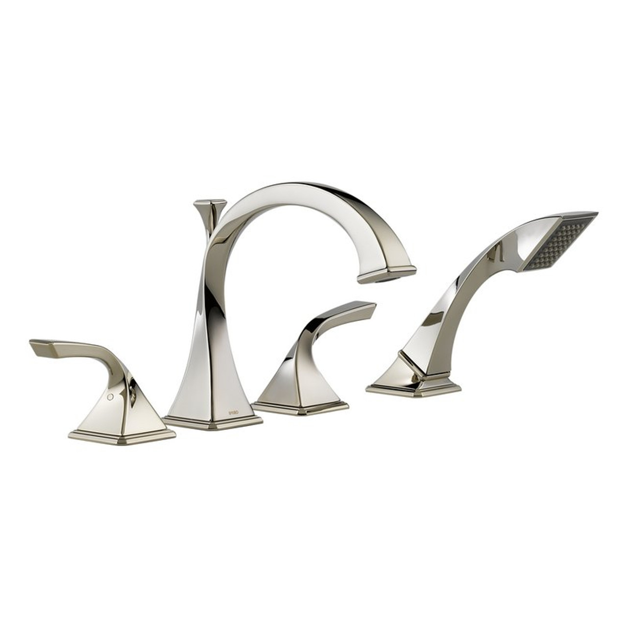 Brizo T67430-PN Virage Roman Tub Trim With Hand Shower in Polished Nickel