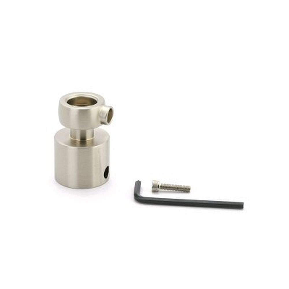 Replacement Handle Hub, Screw and Plug in Brushed Nickel