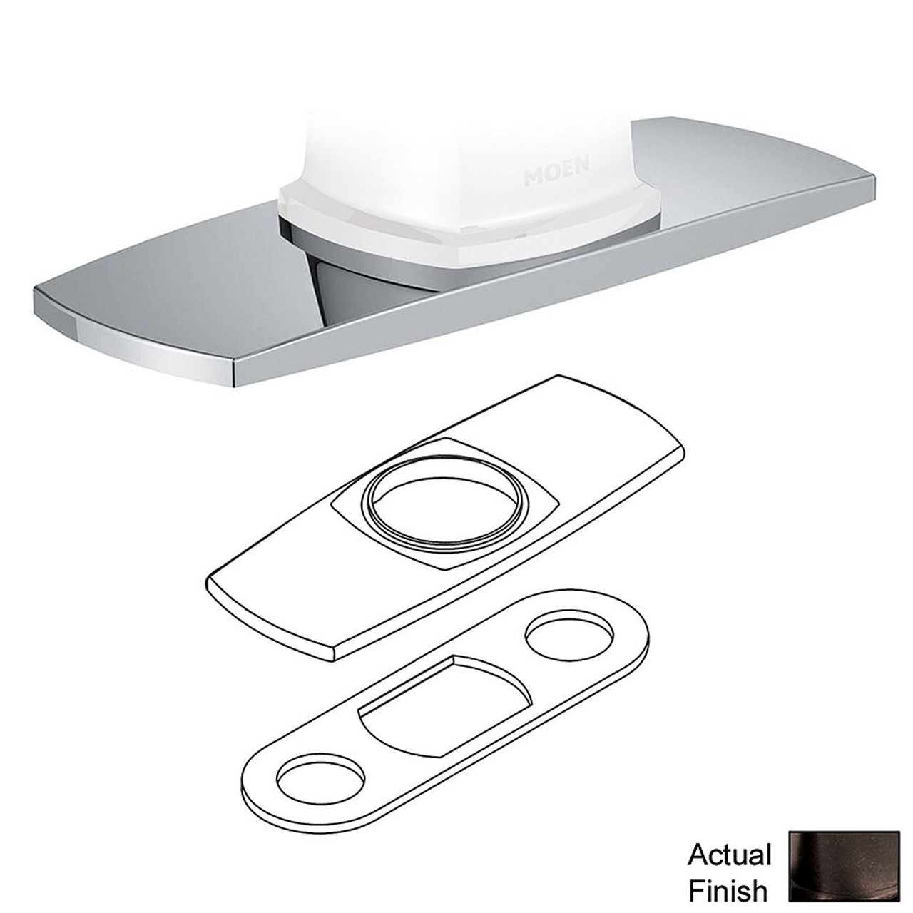 Moen 161919ORB Deck Plate in Oil Rubbed Bronze