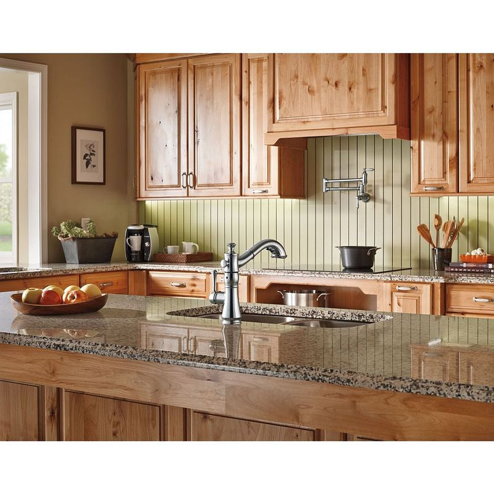 Delta 4197-AR-DST Cassidy Single Handle Pull-Out Kitchen Faucet in Arctic Stainless