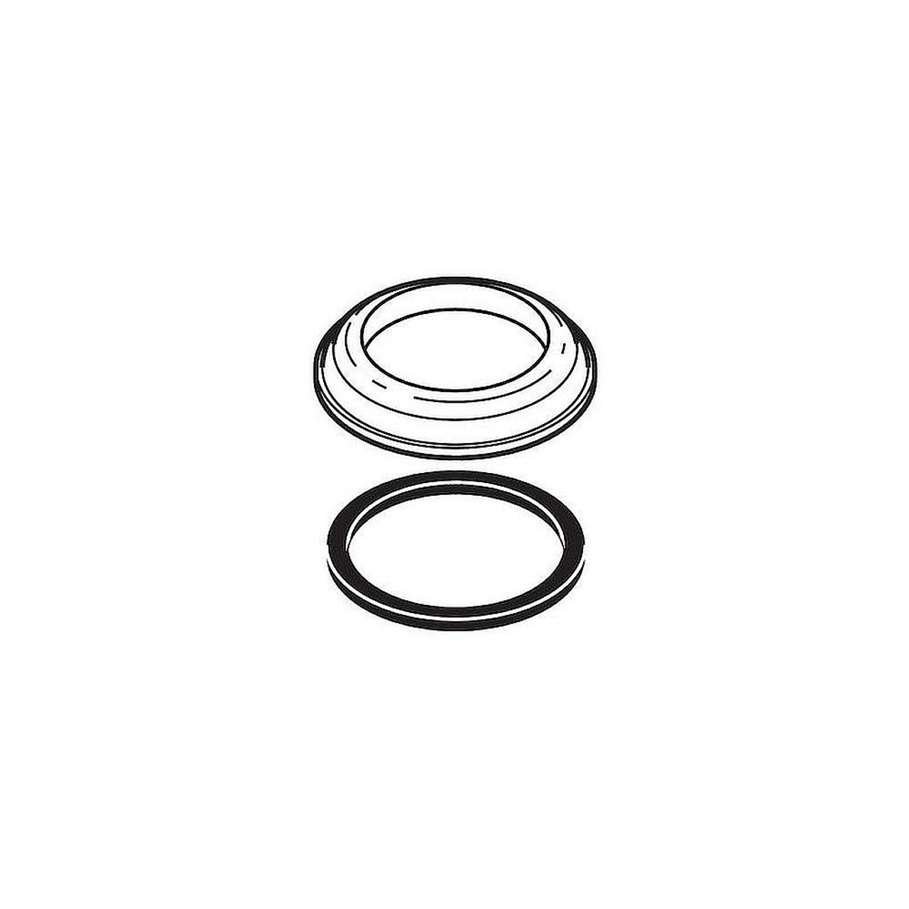 Base with Gasket in Polished Chrome