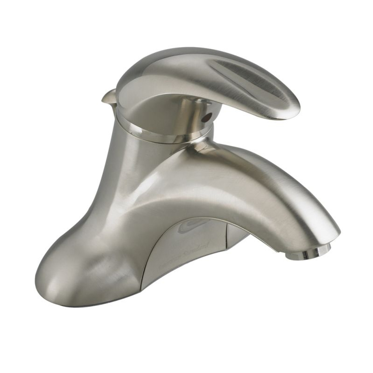 Centerset Lavatory Faucet with Metal Speed Connect Pop-Up Drain in Satin