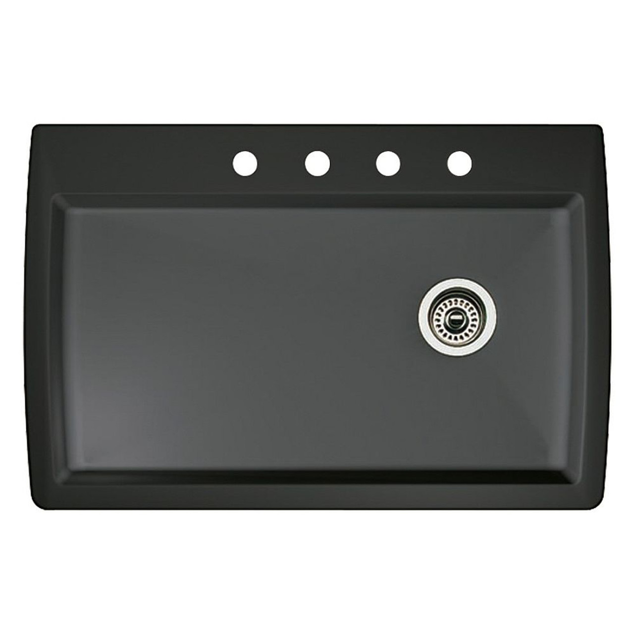 22-In X 33.5-In Single-Basin Granite Drop-In Or Undermount 4-Hole Residential Kitchen Sink in Anthracite 22-In X 33.5-In Single-Basin Granite Drop-In Or Undermount 4-Hole Residential Kitchen Sink in Anthracite