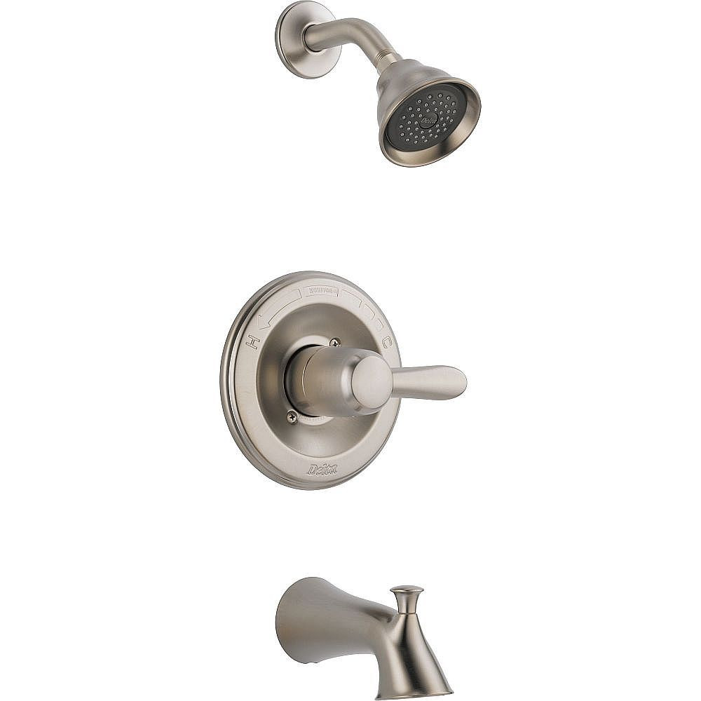 Pressure Balanced Single Function Bath and Shower Trim Less Rough-in in Brilliance Stainless