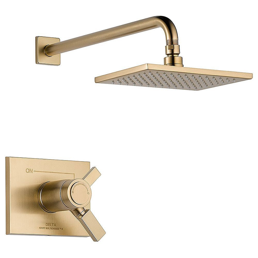 Delta T17T253-CZ Dual Function Pressure Balanced Shower Trim with Integrated Shower Trim Less Rough-in in Champagne Bronze