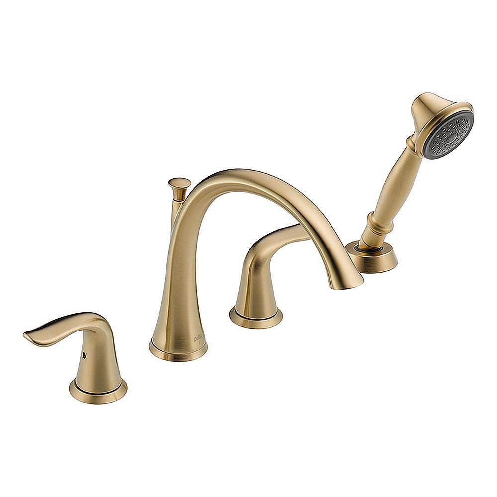 Roman Tub Filler with Hand Shower in Champagne Bronze