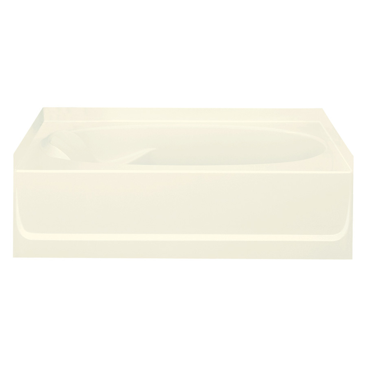 60-in L x 36-in W Oval In Rectangle Skirted Bathtub with Right-Hand Drain in Biscuit 60-in L x 36-in W Oval In Rectangle Skirted Bathtub with Right-Hand Drain in Biscuit