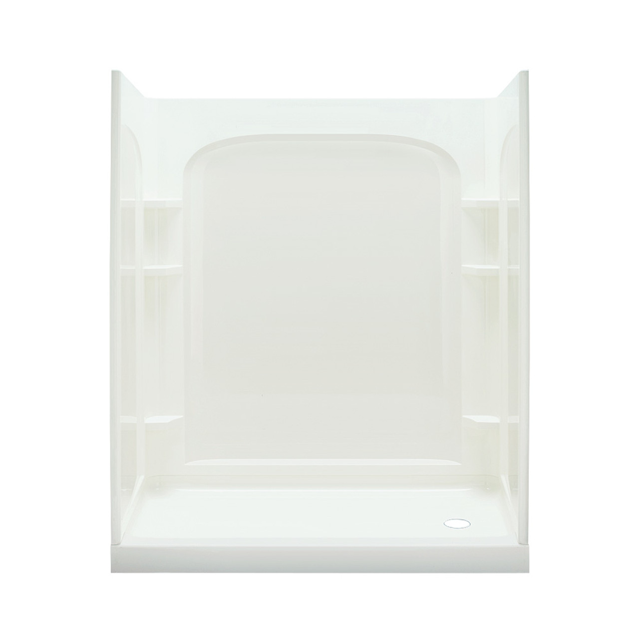 76.5-in x 31.25-in x 60.25-in Vikrell Wall and Floor 4-Piece Alcove Shower Kit in White 76.5-in x 31.25-in x 60.25-in Vikrell Wall and Floor 4-Piece Alcove Shower Kit in White