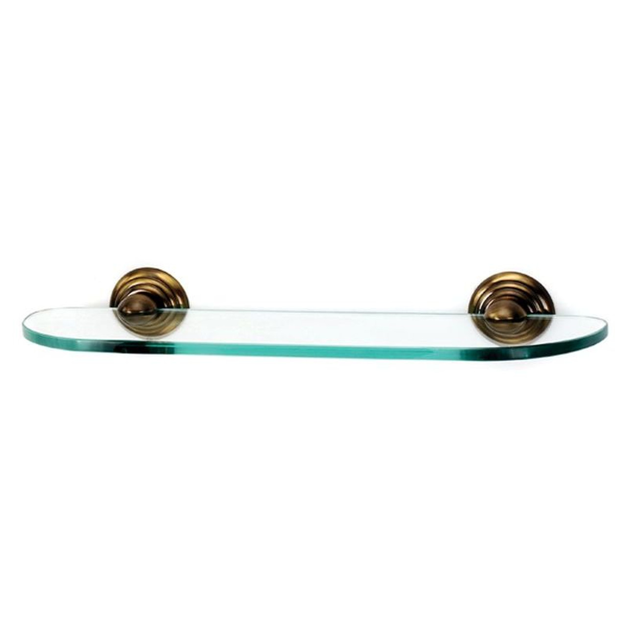 18-in Glass Shelf with Brackets Traditional in Antique English