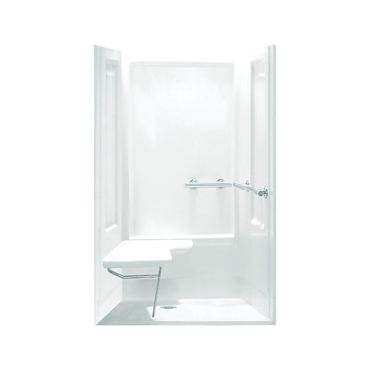72-in x 39.375-in x 39.375-in Vikrell Wall and Floor 4-Piece Alcove Shower Kit in White 72-in x 39.375-in x 39.375-in Vikrell Wall and Floor 4-Piece Alcove Shower Kit in White