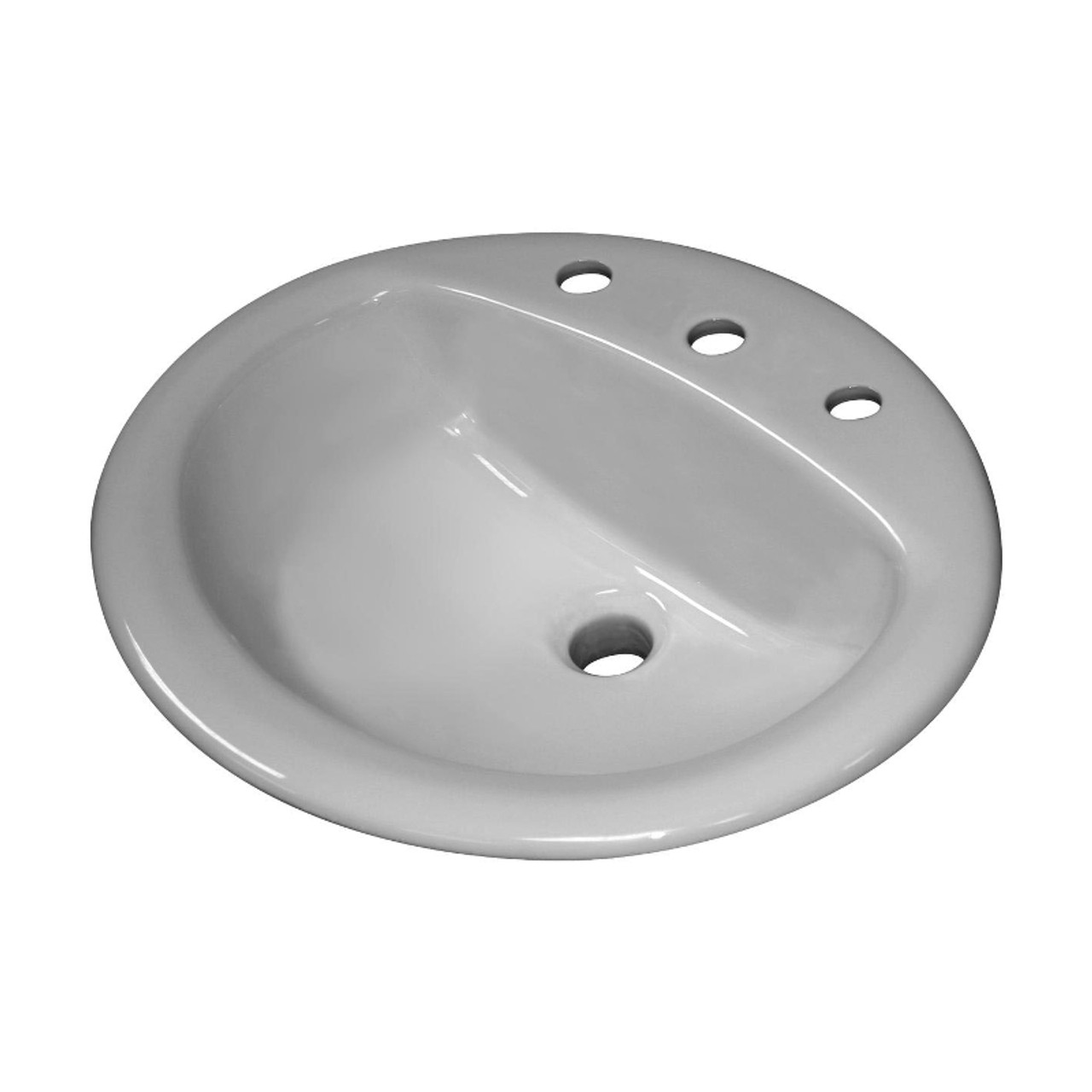 Lavatory Sink, Oval Drop-in, 8-in Centerset Lavatory Sink, Oval Drop-in, 8-in Centerset