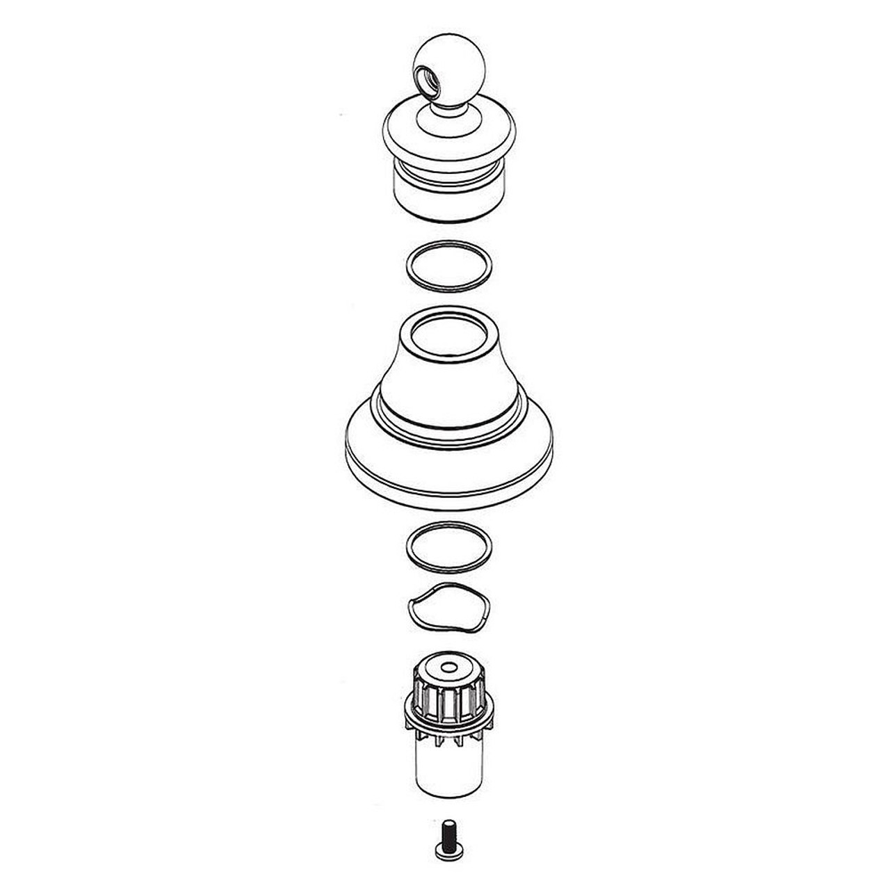 Moen 116629BN Handle Hub in Brushed Nickel