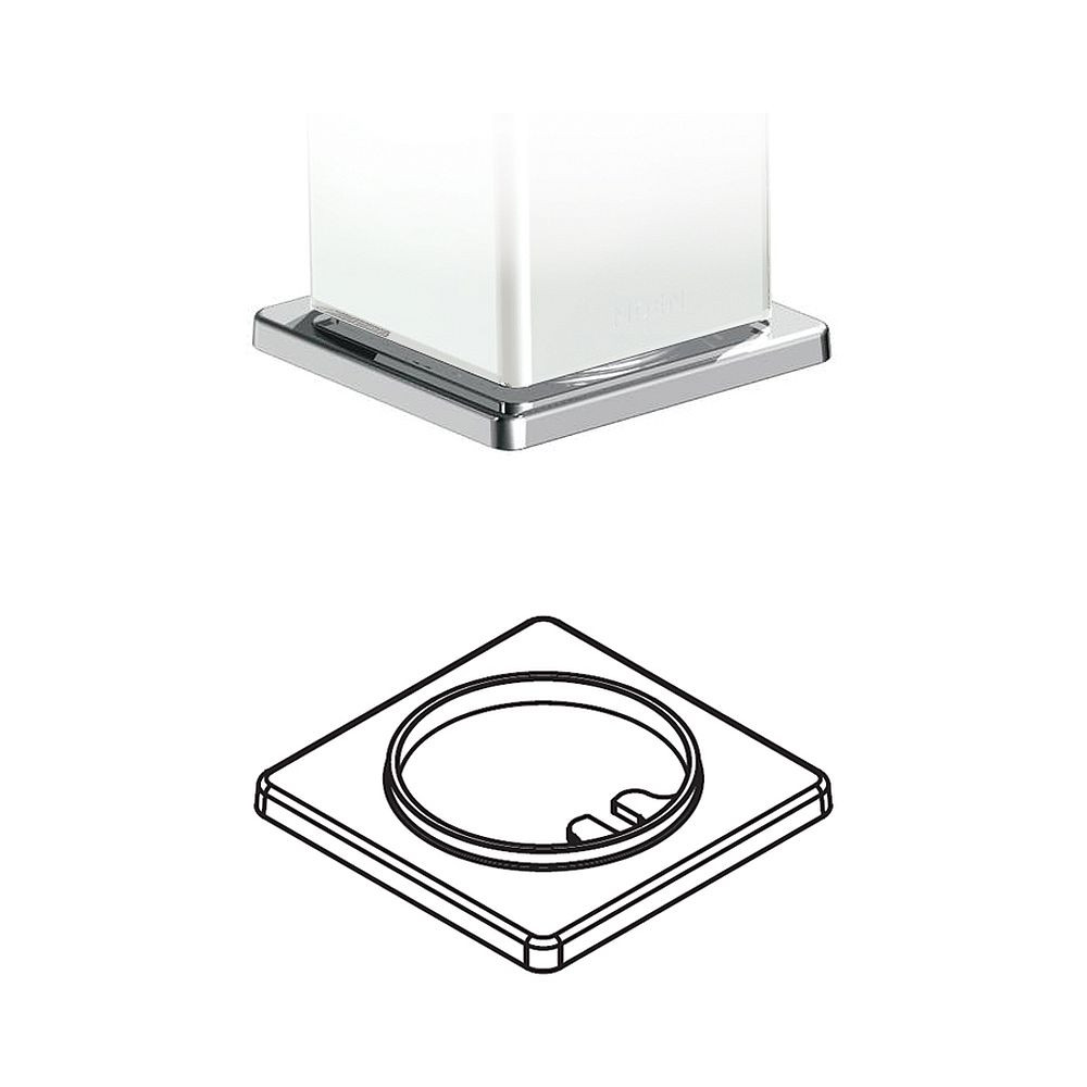 Spout Escutcheon for Two-Handle Roman Tub Faucet in Chrome