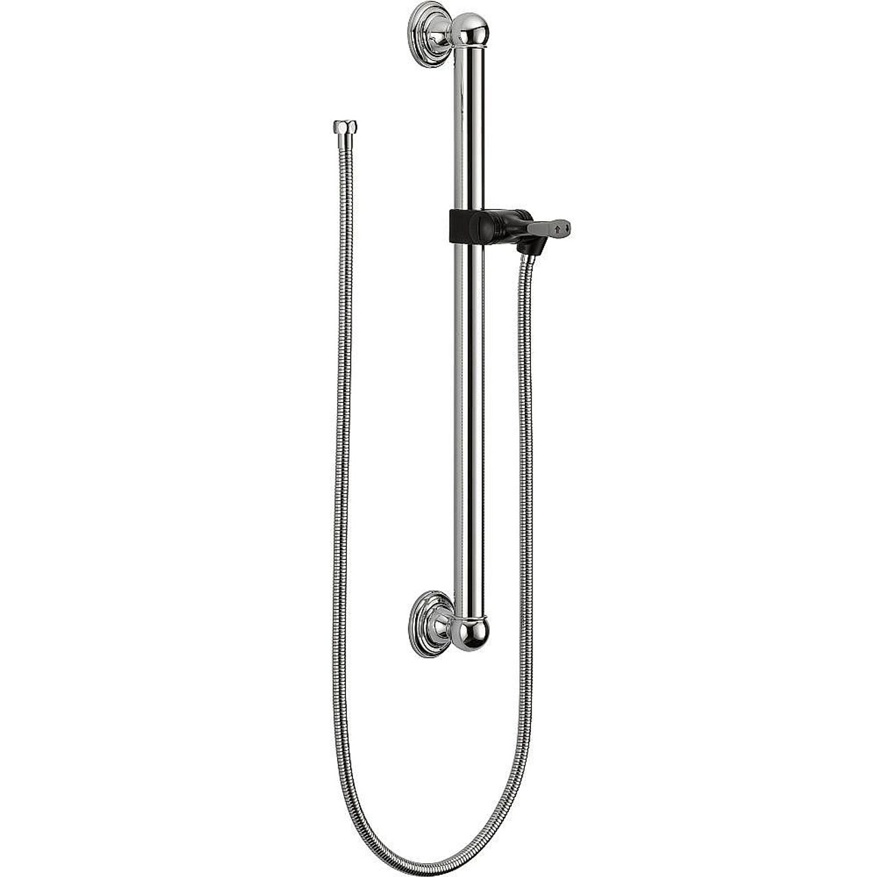 Adjustable Grab Bar Assembly in Polished Chrome