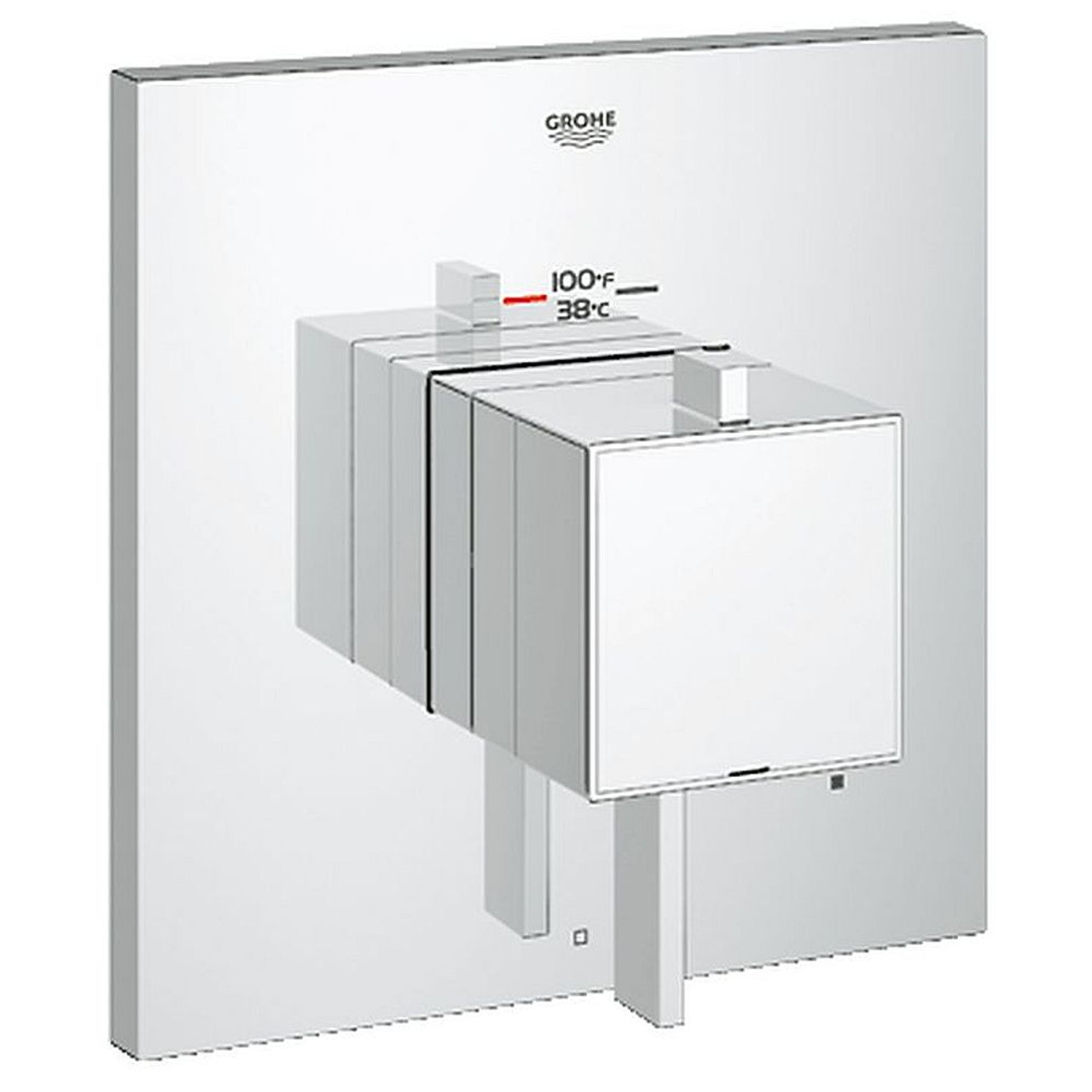 Grohe 19926000 Eurocube Single Function Thermostatic Trim with Control Module in Chrome