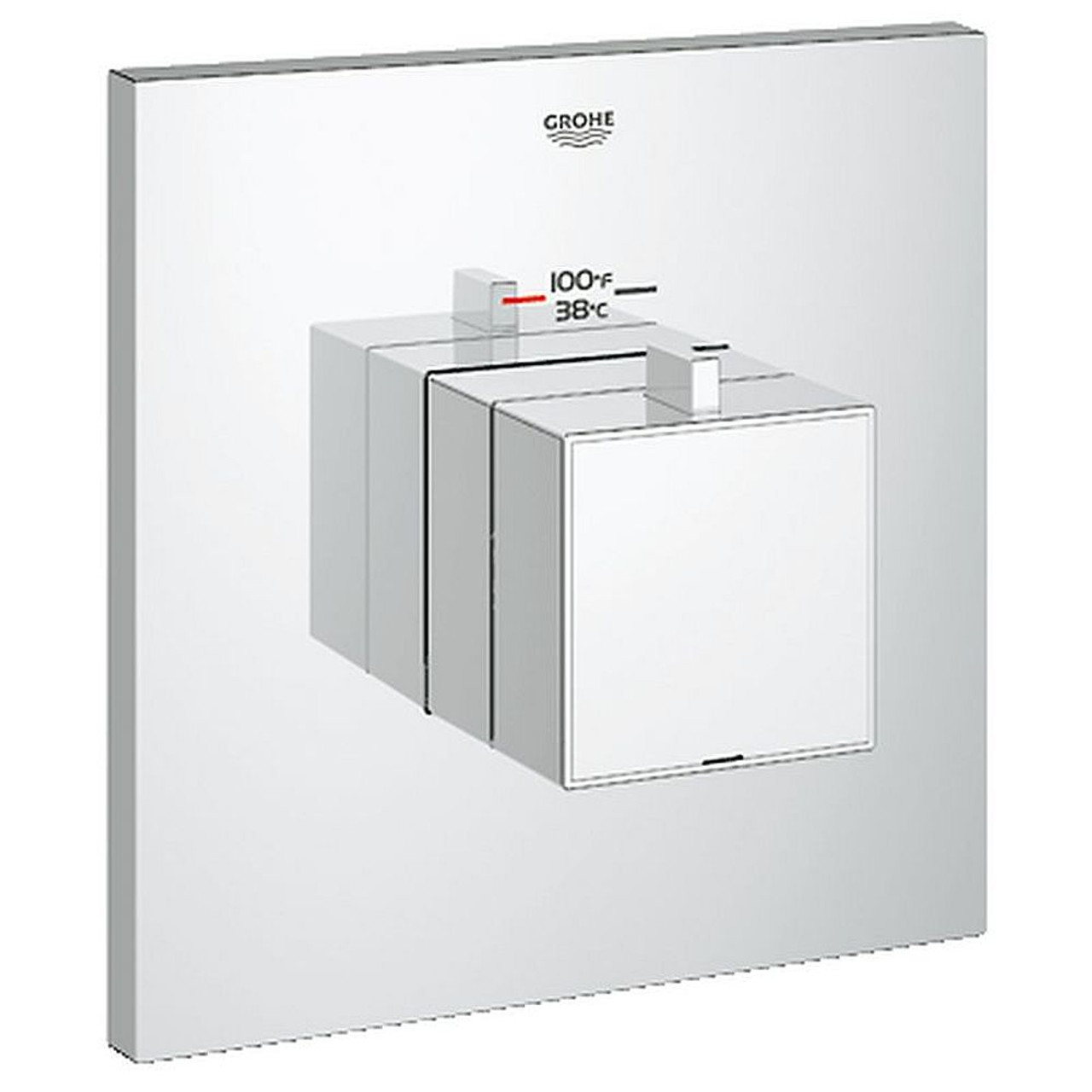 Grohe 19928000 Eurocube Shower Thermostatic Trim with Control Module in Chrome Grohe 19928000 Eurocube Shower Thermostatic Trim with Control Module in Chrome