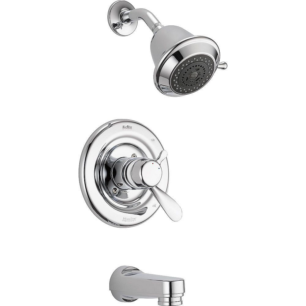 Dual Function Pressure Balanced Bath and Shower Trim Head Less Rough-in in Polished Chrome