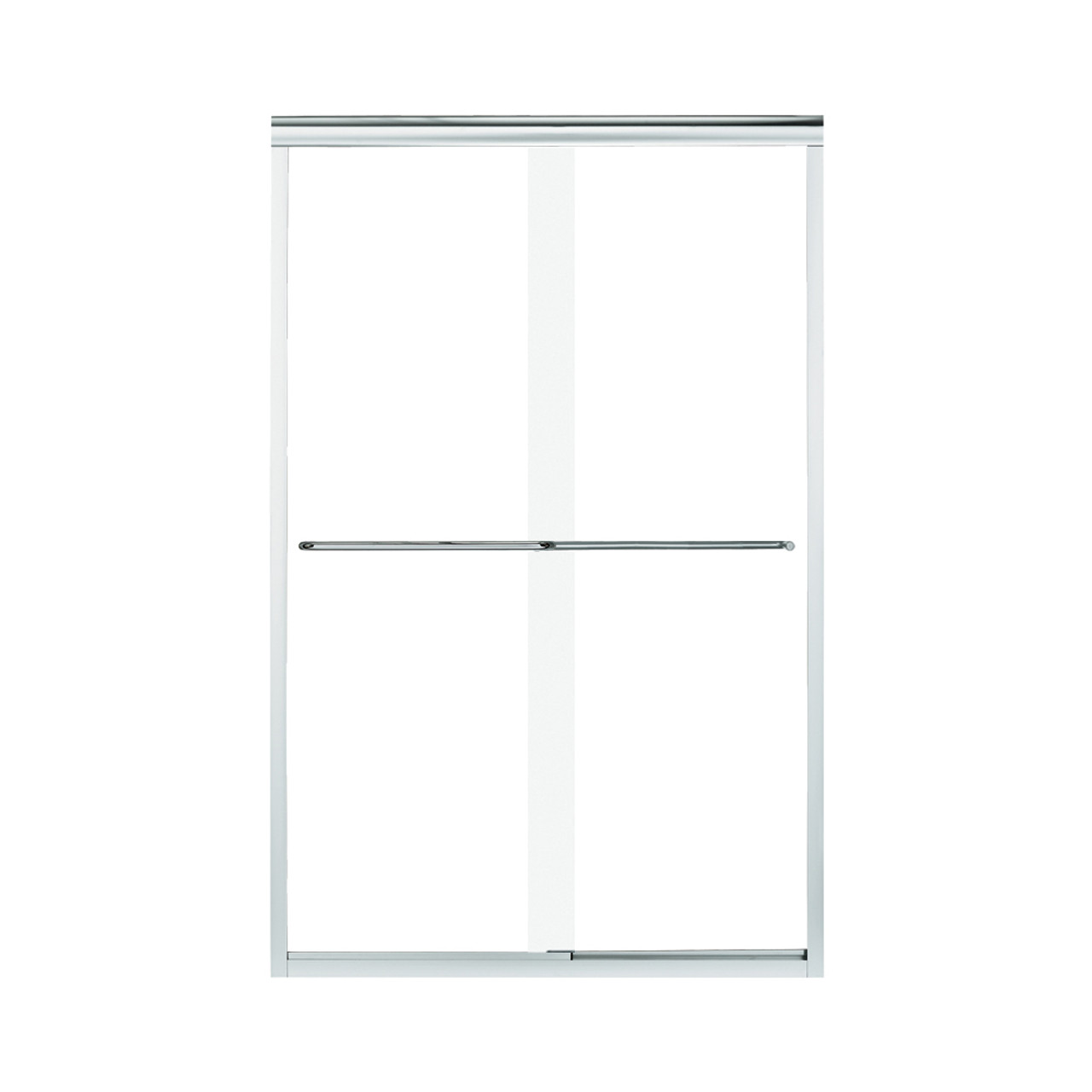 42.625-in to 47.625-in W x 70.0625-in H Frameless Sliding Shower Door in Silver with Clear Glass 42.625-in to 47.625-in W x 70.0625-in H Frameless Sliding Shower Door in Silver with Clear Glass
