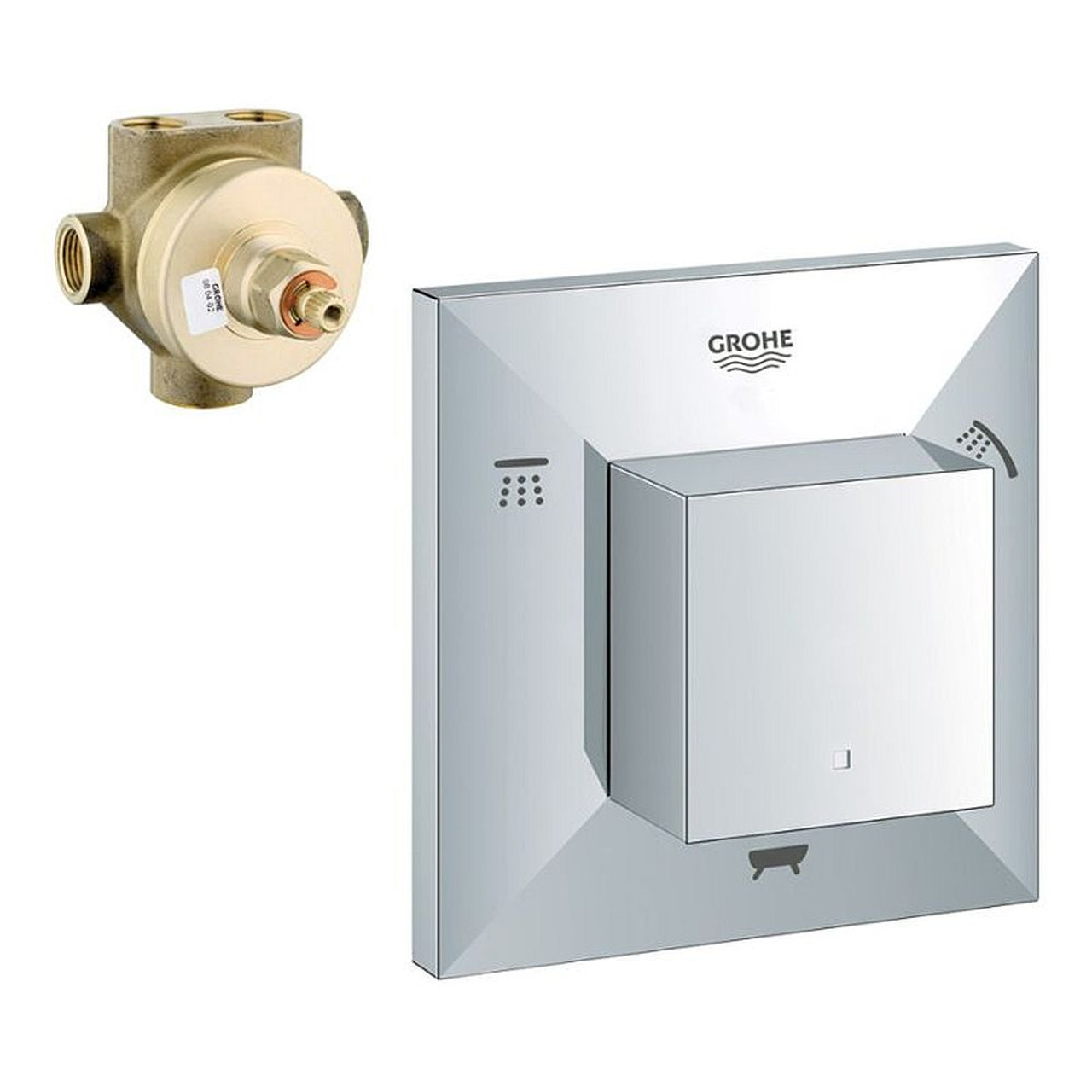 Tub/Shower 5-Port Diverter Trim Kit in Chrome