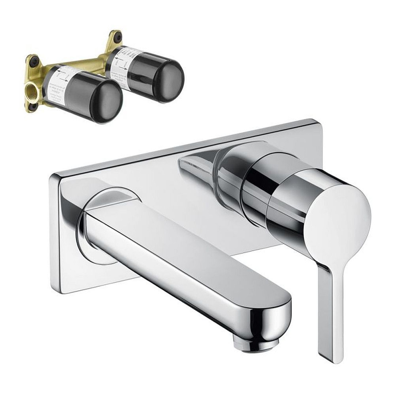 Hansgrohe KT31163-13622CR Metris S Wall-Mounted Single Handle Faucet with Rough-In in Chrome