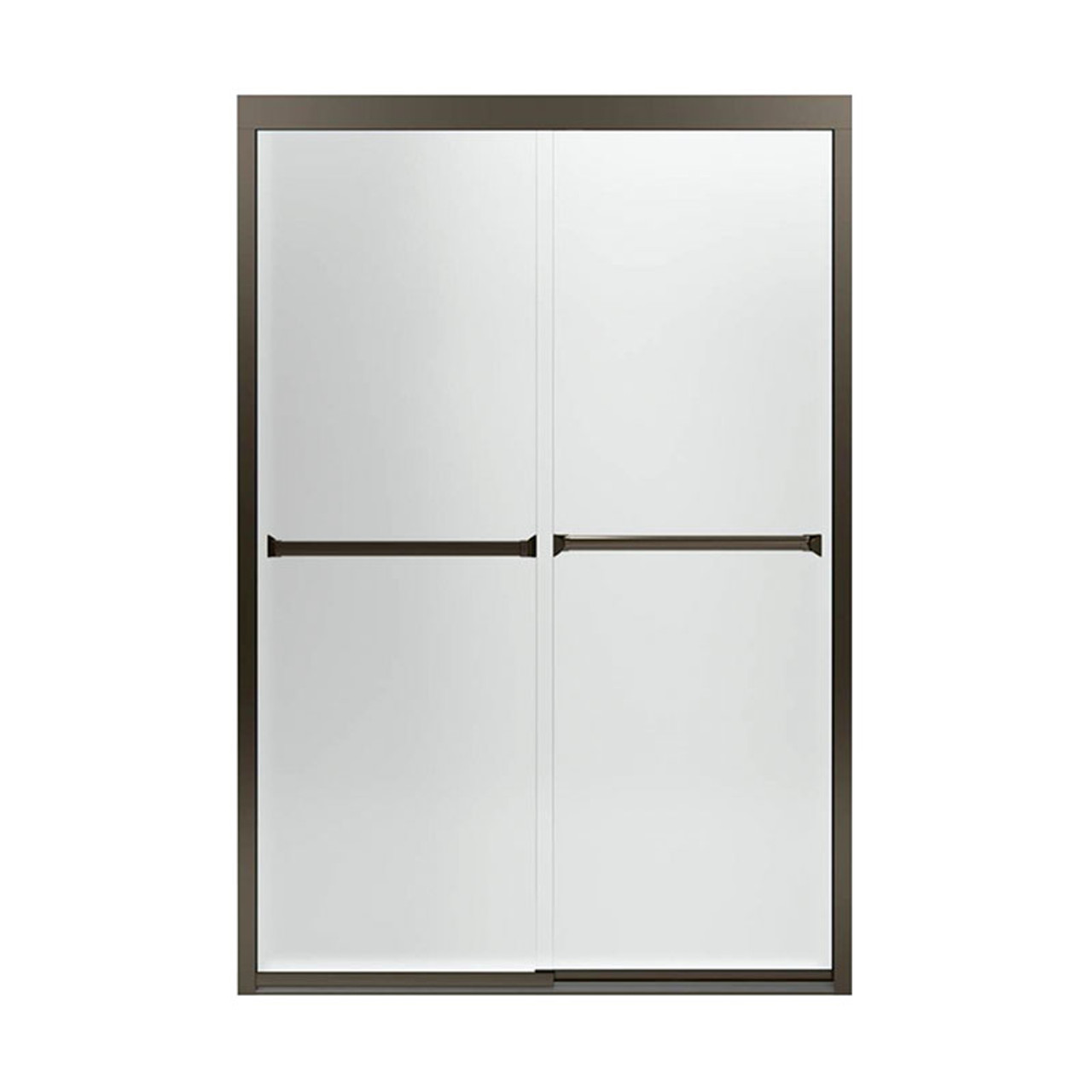 42.62-in to 47.62-in W x 69.68-in H Sliding Shower Door in Deep Bronze with Frosted Glass Pattern 42.62-in to 47.62-in W x 69.68-in H Sliding Shower Door in Deep Bronze with Frosted Glass Pattern