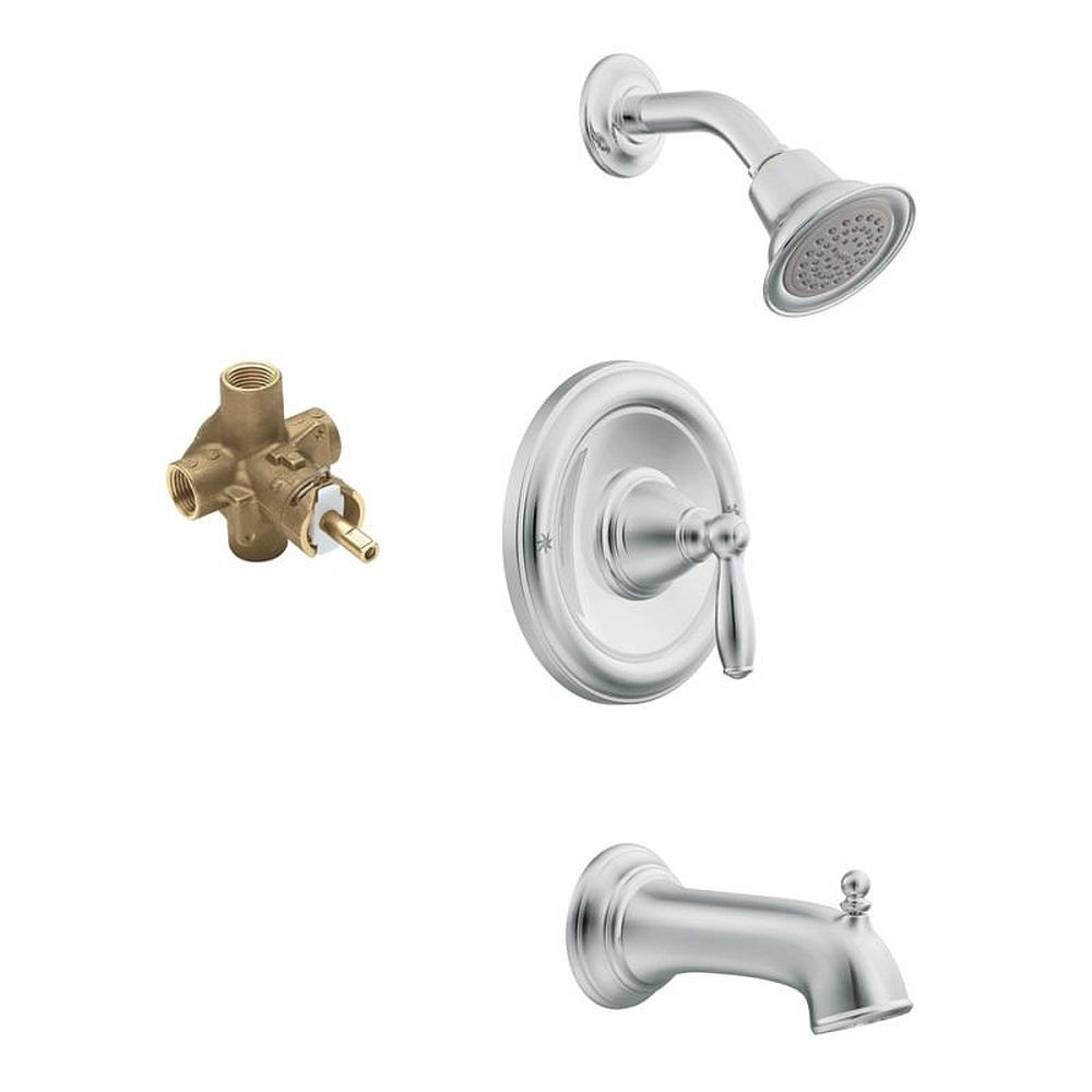 Showerhead and 6 1/2-Inch Spout in Chrome