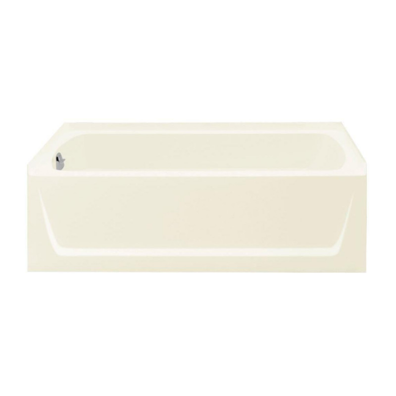 Sterling 71171120-LNR-96 60-in L x 30-in W Rectangular Skirted Bathtub with Right-Hand Drain in Biscuit