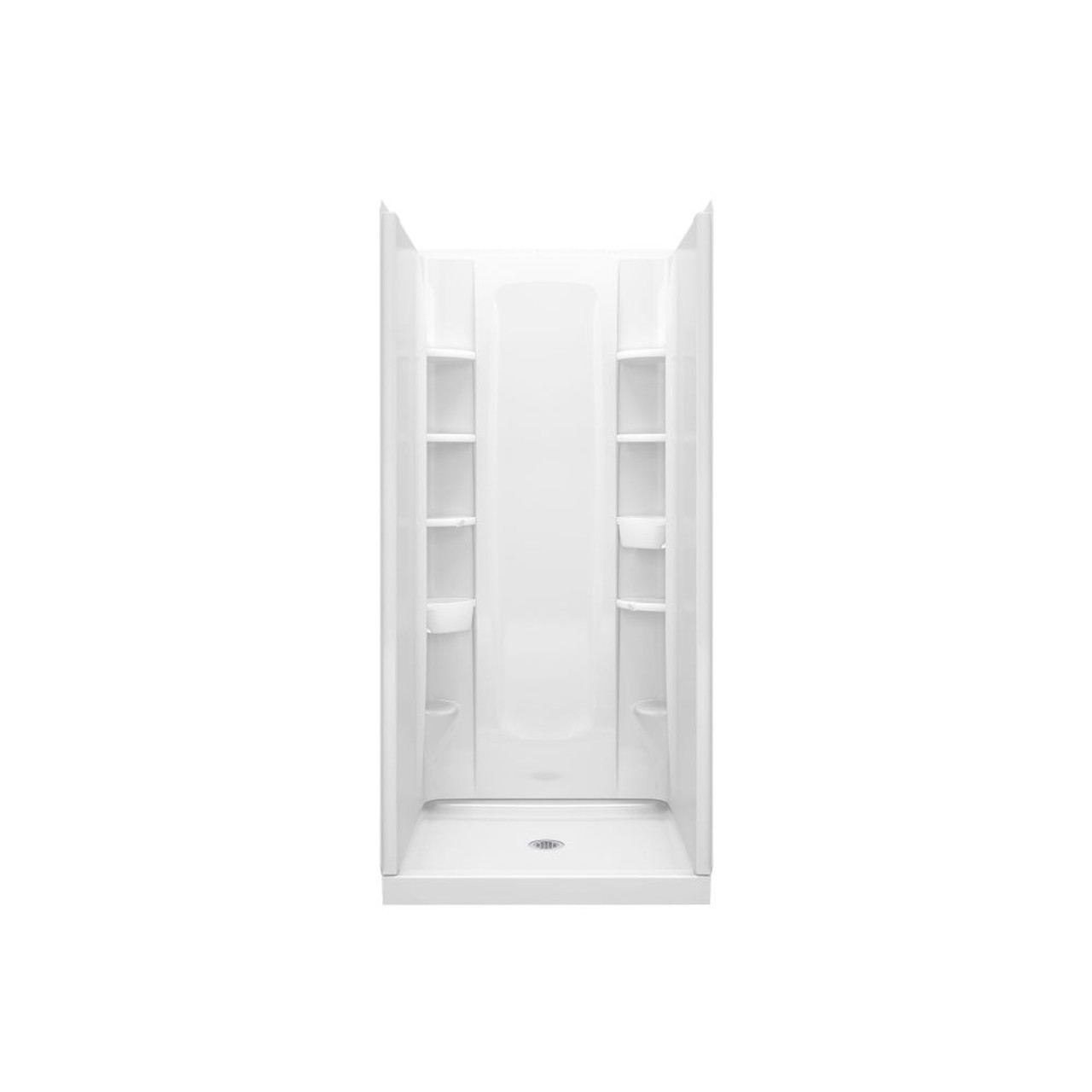 Sterling 72300100-0 Alcove Shower Kit 34-in L x 36-in W x 75.75-in H in White Sterling 72300100-0 Alcove Shower Kit 34-in L x 36-in W x 75.75-in H in White