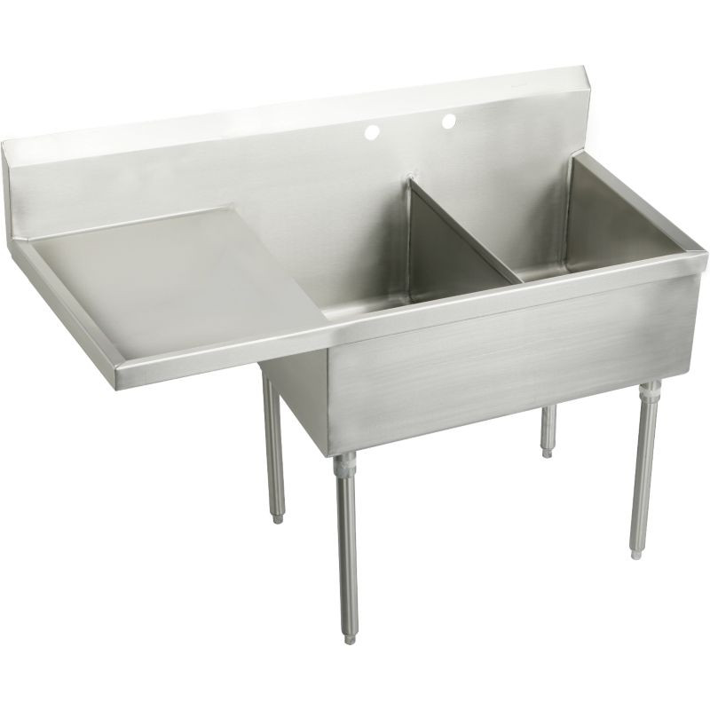 Elkay WNSF8236LOF4 Commercial Scullery Sink with 4 Faucet Holes in Buffed Satin