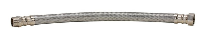 Braided Stainless Steel 18-in Water Heater Connector with 3/4-in Male I.P. x 3/4-in Female I.P.