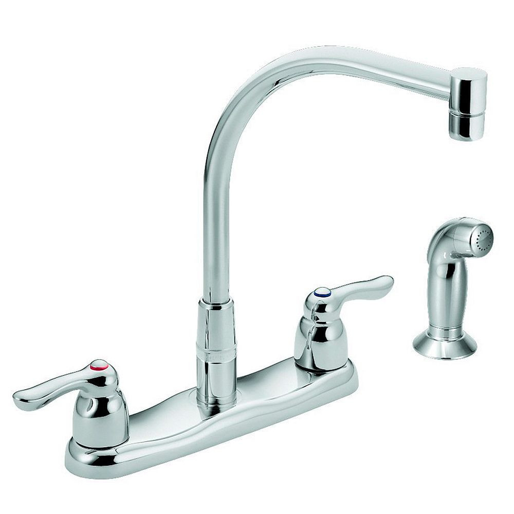 Moen 8792 Double Handle Kitchen Faucet in Chrome