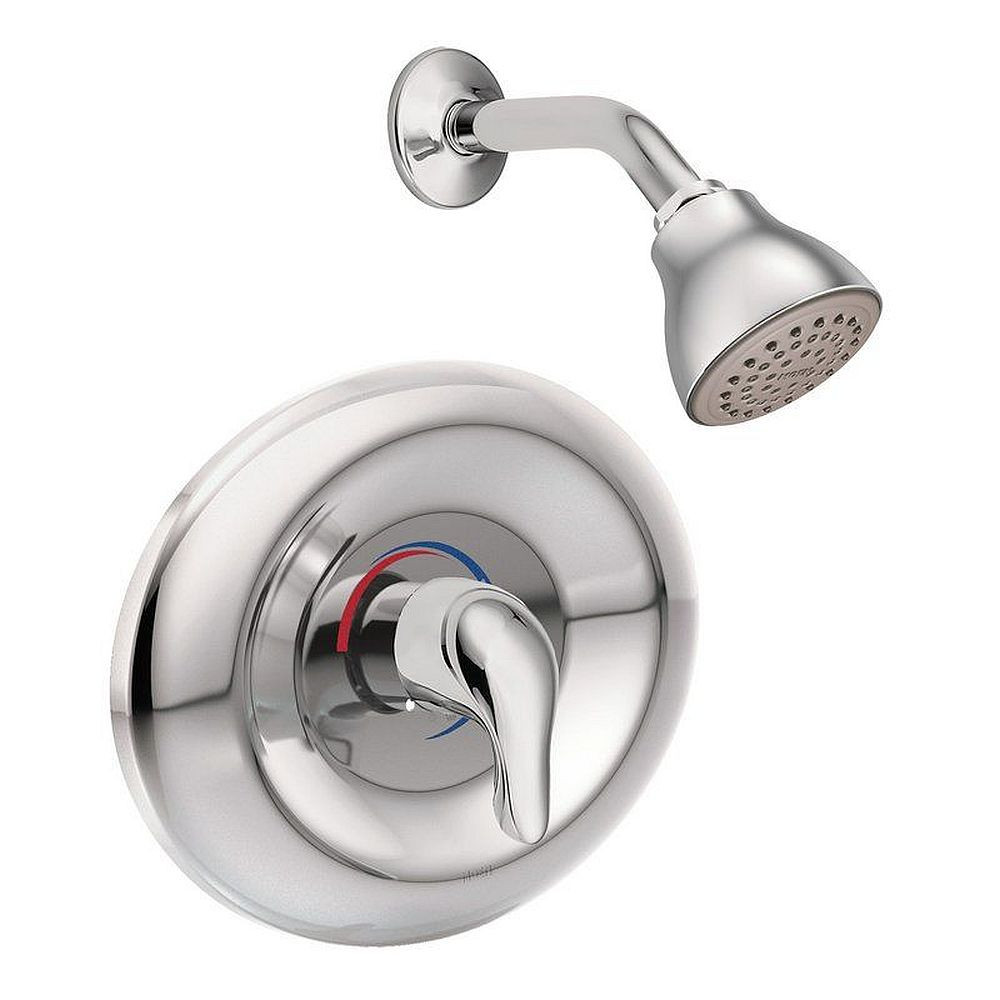 Moen L2368EP Posi-Temp Pressure Balanced Shower Trim with Shower Head in Chrome