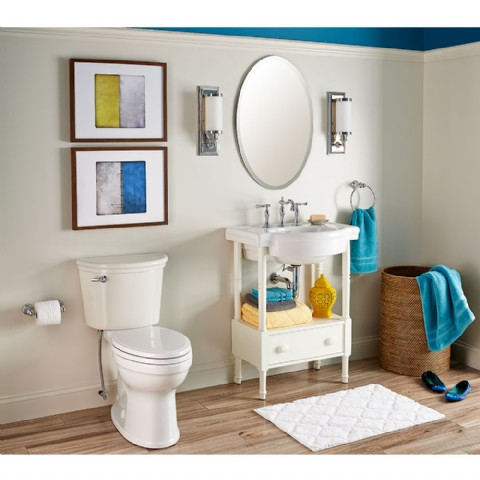 American Standard 212AA.104.020 Elongated Right-Height Two-Piece 1.28 GPF Toilet with 12-in Rough-In