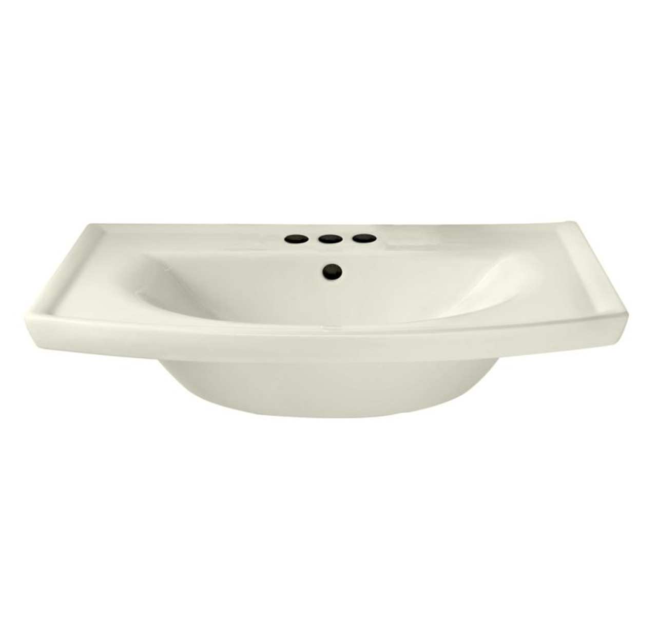 Grande Pedestal Lavatory Top without Pedestal Leg with Three Faucet Holes (4 Centers) in Linen