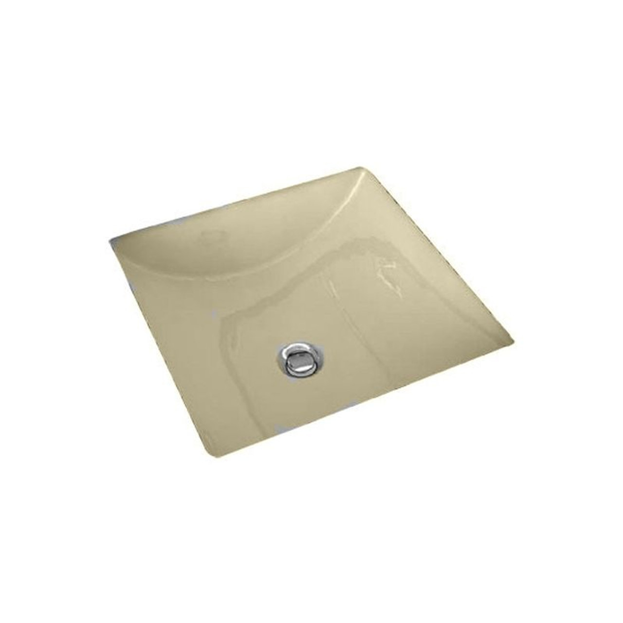Carre Square Undermount China Sink in Bone