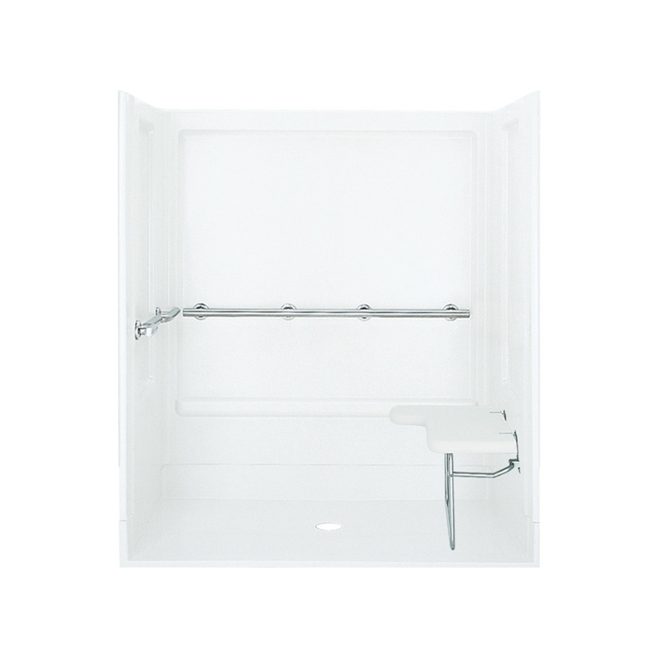 Sterling 62070115-0 Alcove Shower Kit 39.375-in L x 63.25-in W x 73.25-in H in White Sterling 62070115-0 Alcove Shower Kit 39.375-in L x 63.25-in W x 73.25-in H in White