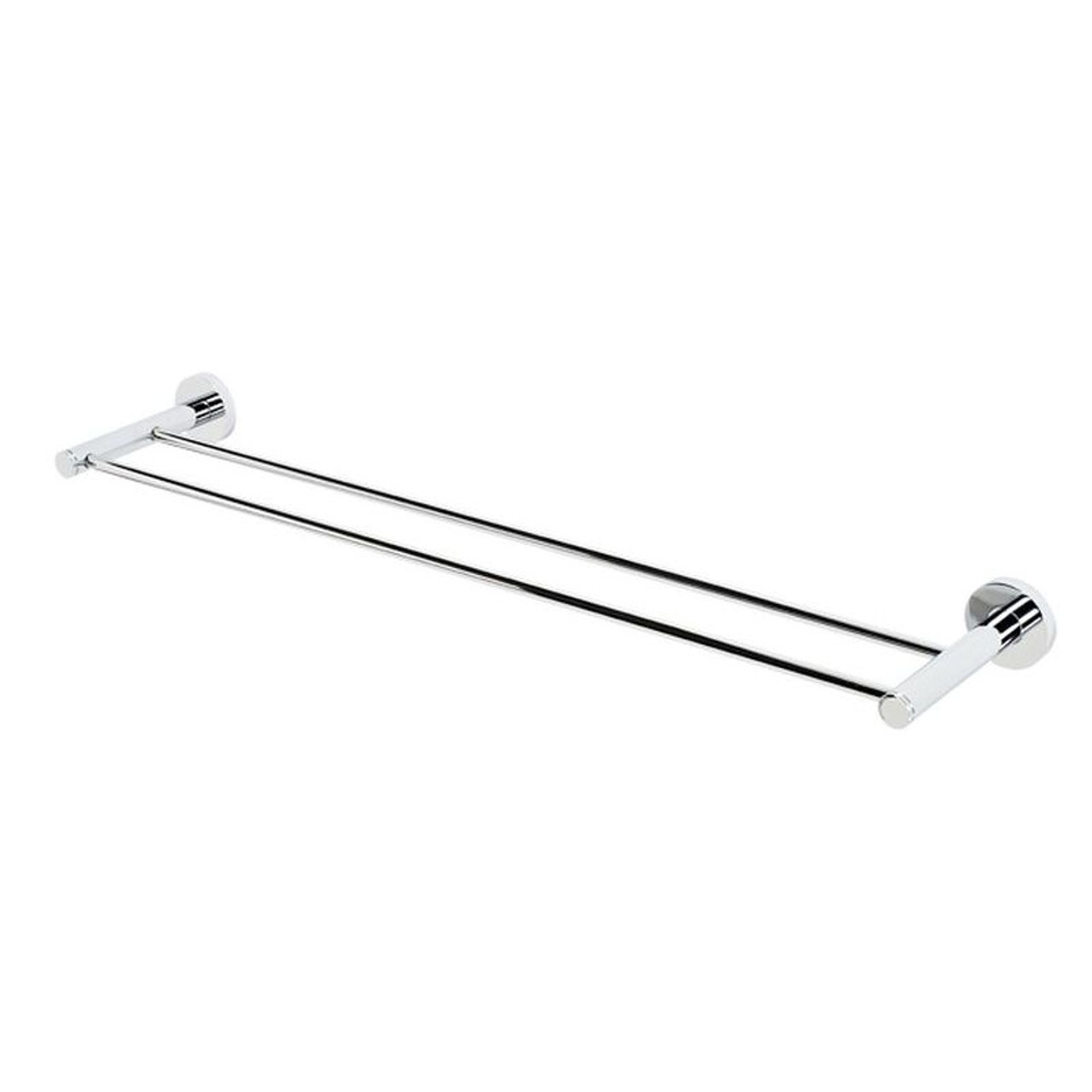 Alno Contemporary I A8325-24-PC Double Towel Bar Modern in Polished Chrome