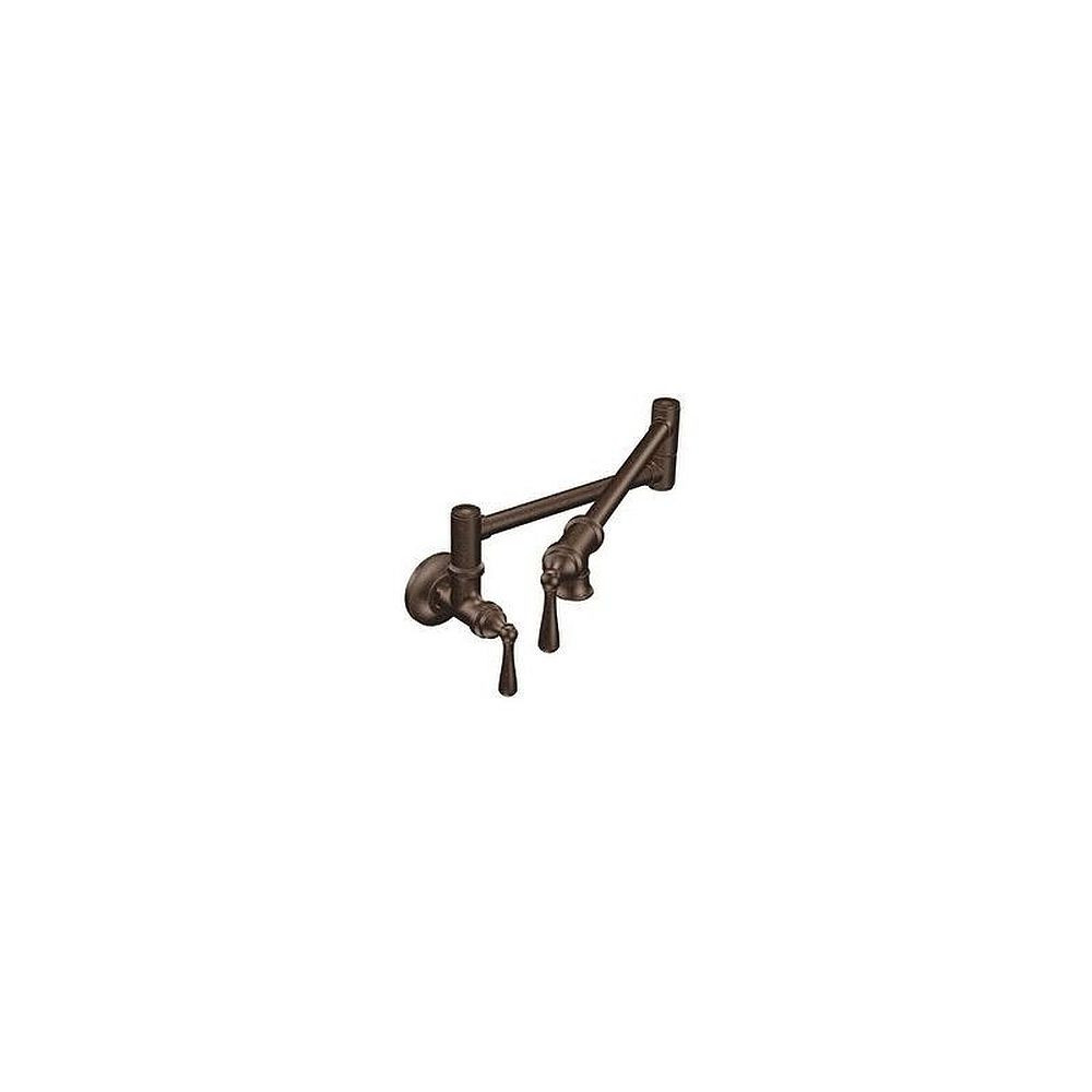 Wall Mounted Pot Filler Kitchen Faucet in Oil Rubbed Bronze