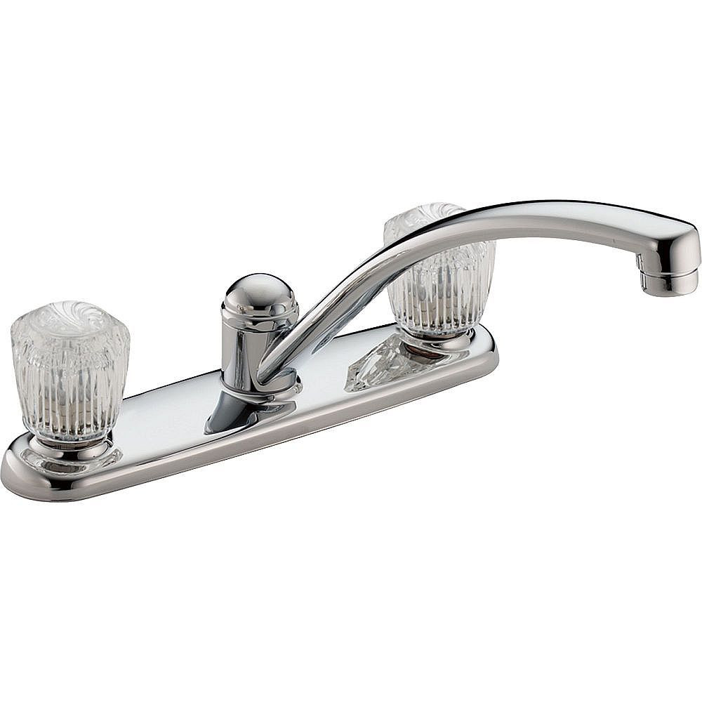 Two Handle Kitchen Faucet in Polished Chrome