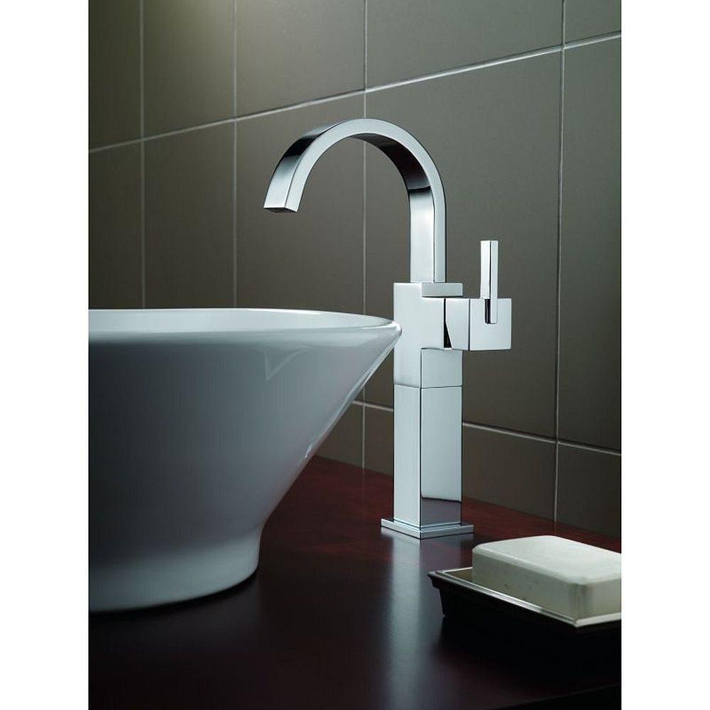 Delta 753LF Single Handle Vessel Lavatory Faucet in Polished Chrome