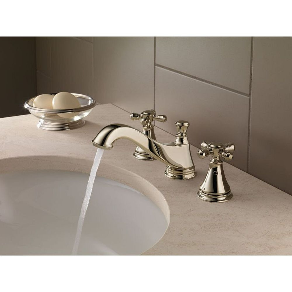 Two Cross Bath Faucet / Bidet Handle Kit in Brilliance Polished Nickel