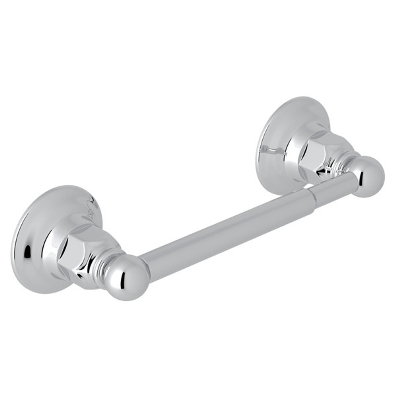 Rohl ROT18APC Wall Mount Single Spring-Loaded Toilet Paper Holder, Polished Chrome