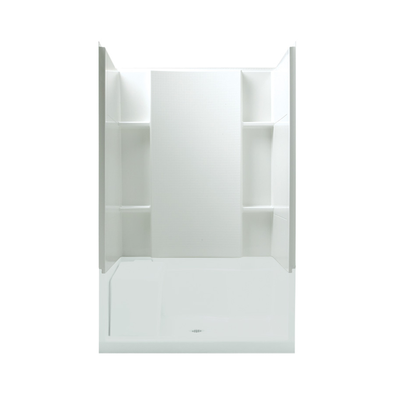 48-in x 36-in x 55-1/8-in Shower Wall Set in White 48-in x 36-in x 55-1/8-in Shower Wall Set in White