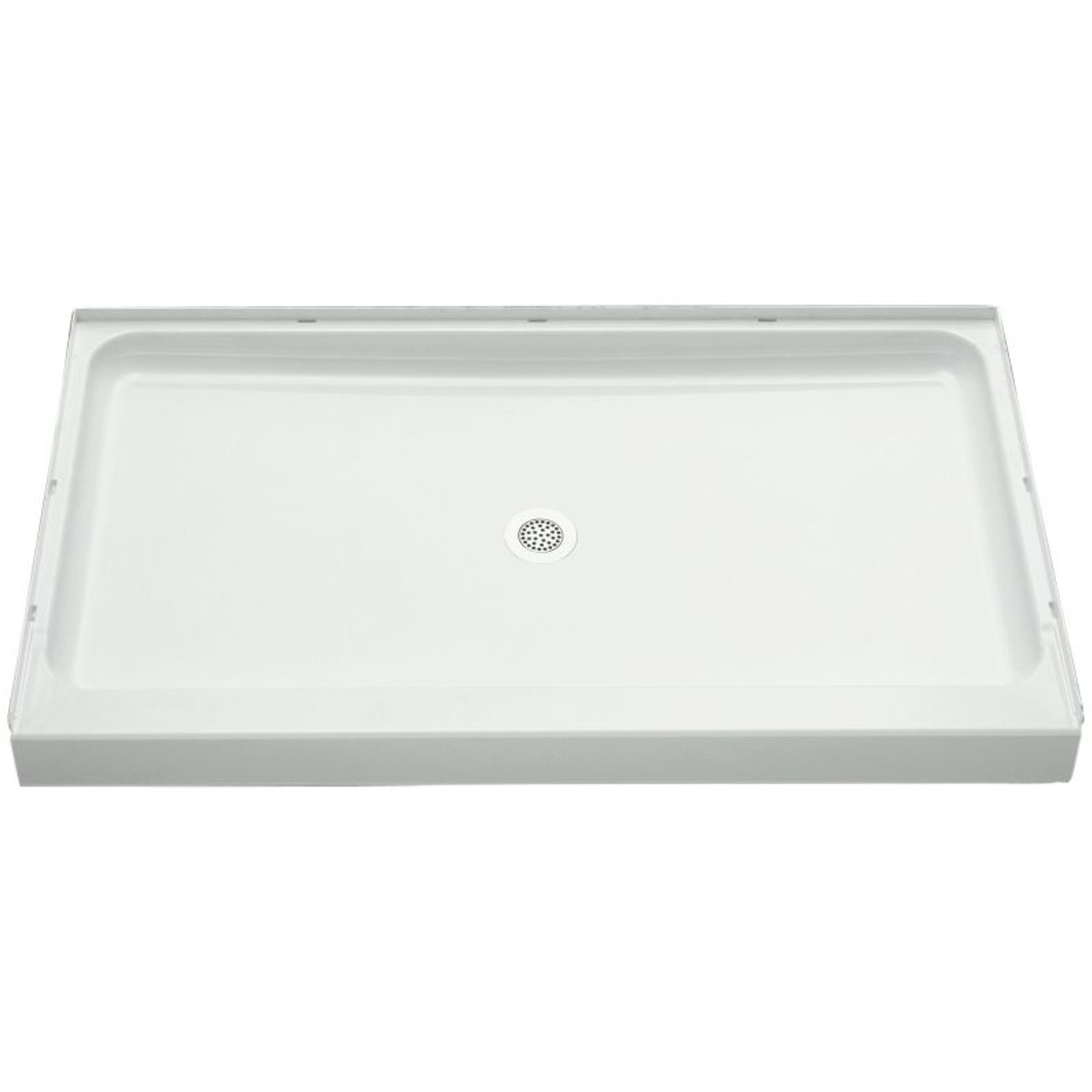 Shower Base 34-in L x 60-in W with Center Drain in White Shower Base 34-in L x 60-in W with Center Drain in White