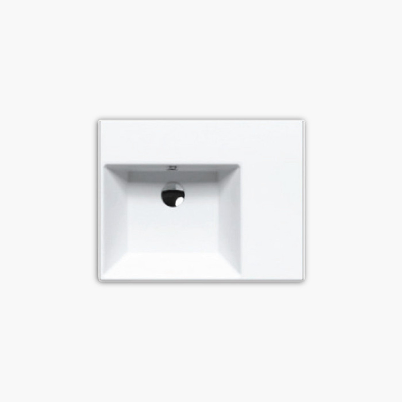 Up 60 Washbasin - Bowl on Right in White