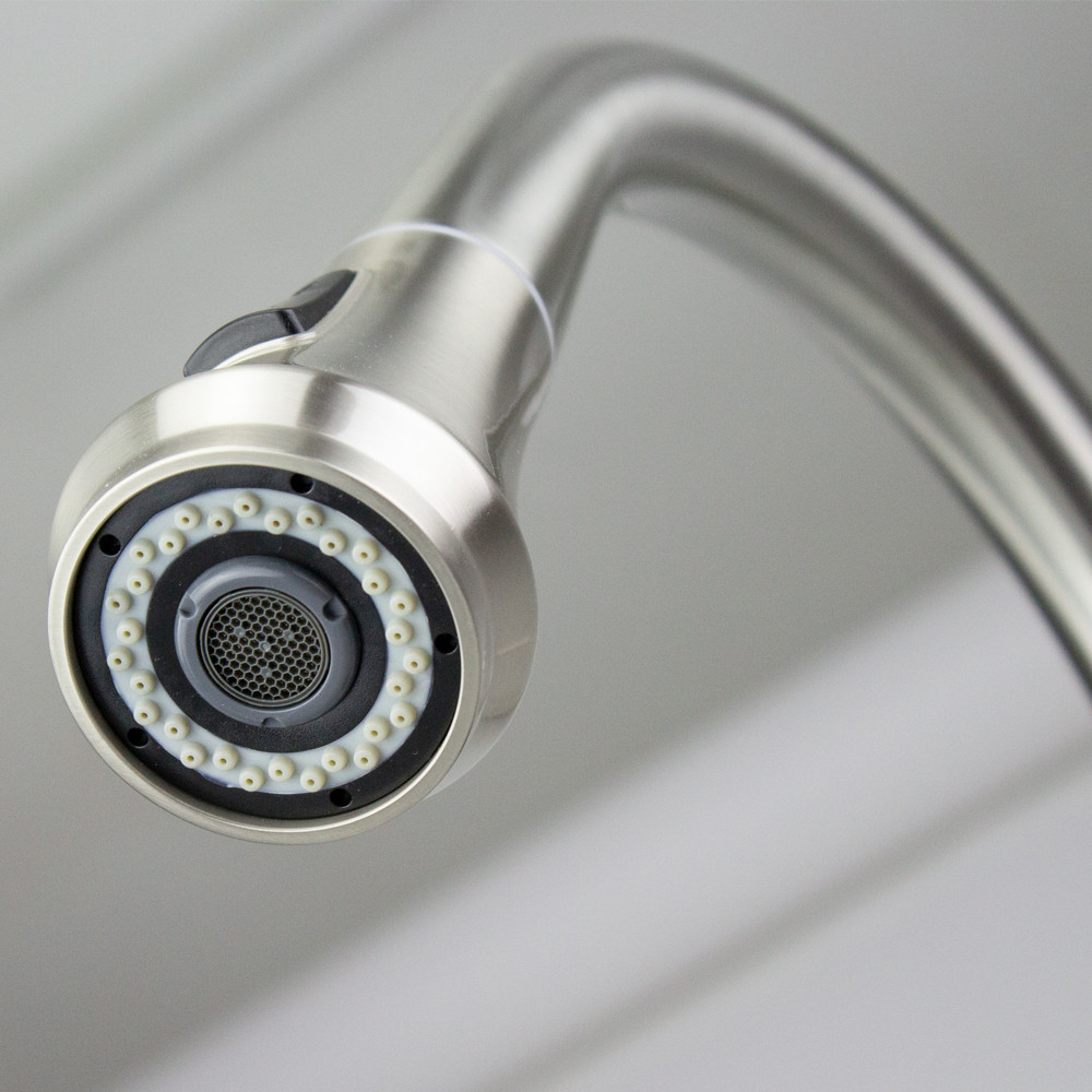 Pull Out Kitchen Faucet with Single Handle, Luxe Stainless/Black